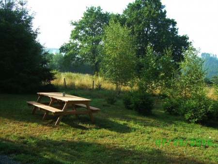 picknickbank in de tuin
